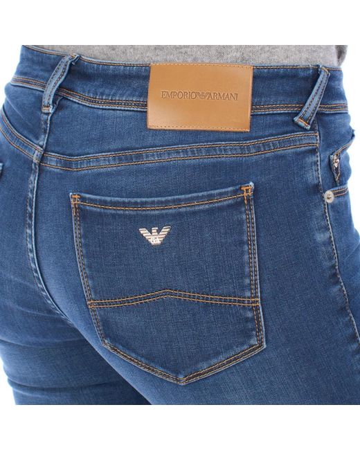 Emporio Armani Blue Skinny Fit Jeans