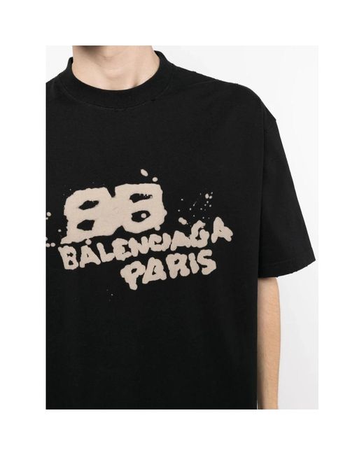 Balenciaga Black T-Shirts for men
