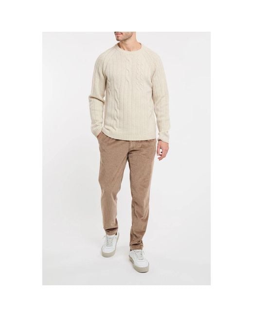 Daniele Fiesoli Natural Round-Neck Knitwear for men