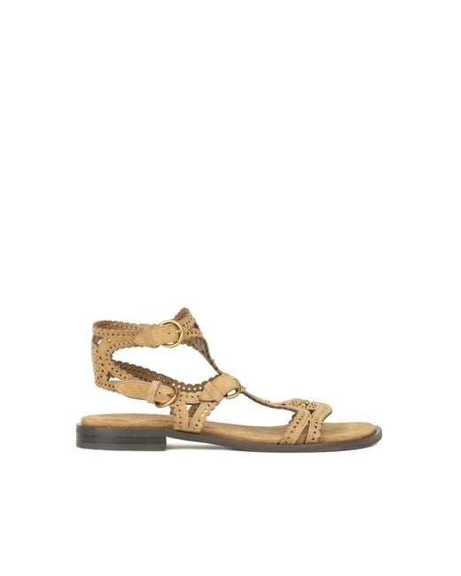 Ash Natural Flat Sandals