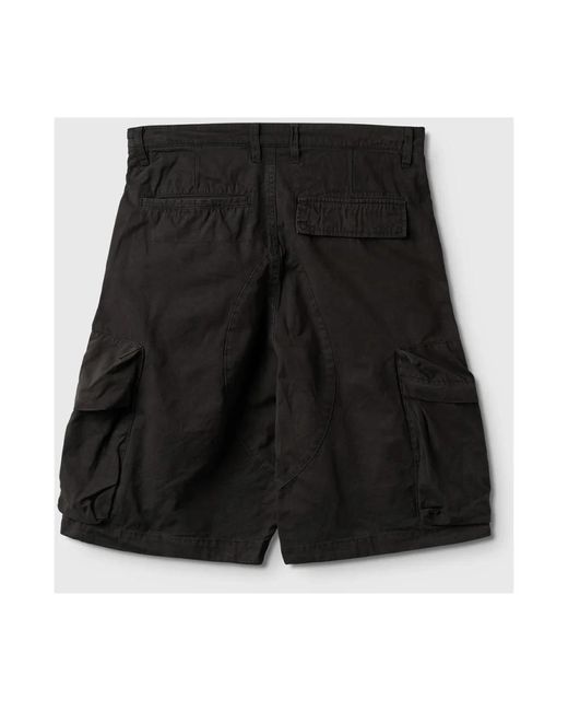 Gabba Schwarze cargo-shorts mit tiefem schritt in Black für Herren