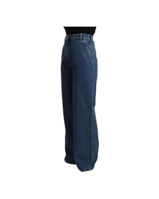 Gcds Blue Klassische blaue boot cut denim jeans