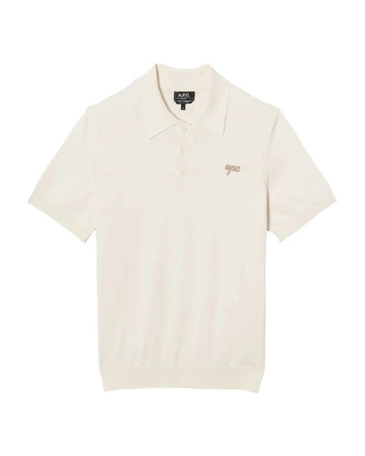 A.P.C. Polo Gregorio in het White voor heren