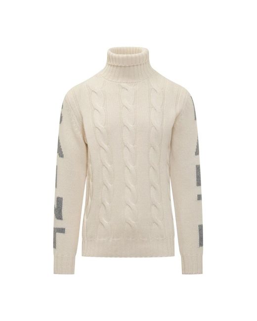 Mc2 Saint Barth Truien & Vesten ,Wit ,Wol Fisherman Turtleneck in het White voor heren