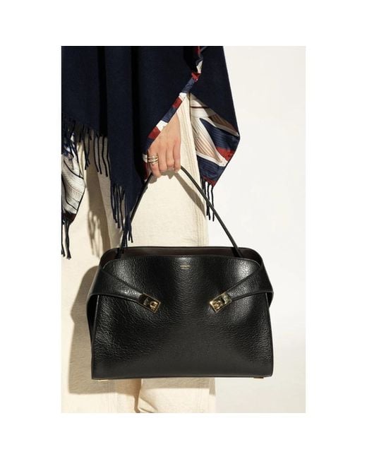 Ferragamo Black Handtasche Umarmung Medium