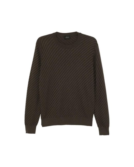 Round-Neck Knitwear Brioni pour homme en coloris Brown