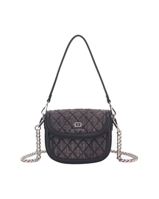 La Carrie Black Shoulder Bags