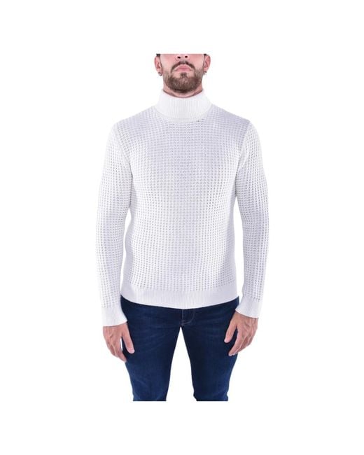 Turtlenecks Eleventy de hombre de color White