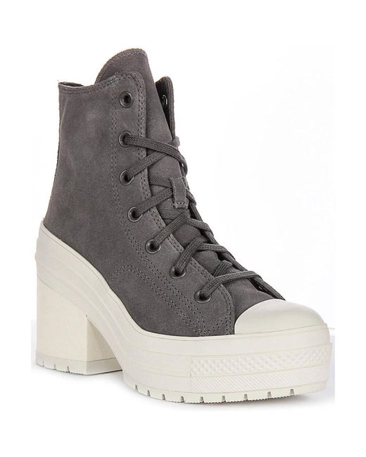 Converse Gray Heeled Boots