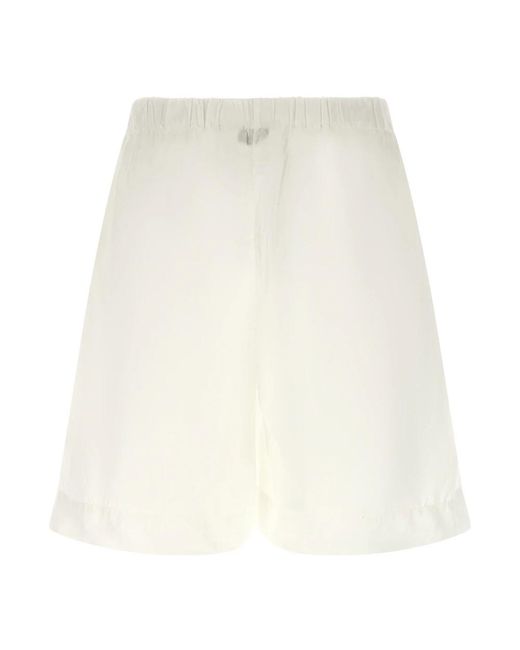 Xacus White Casual Shorts