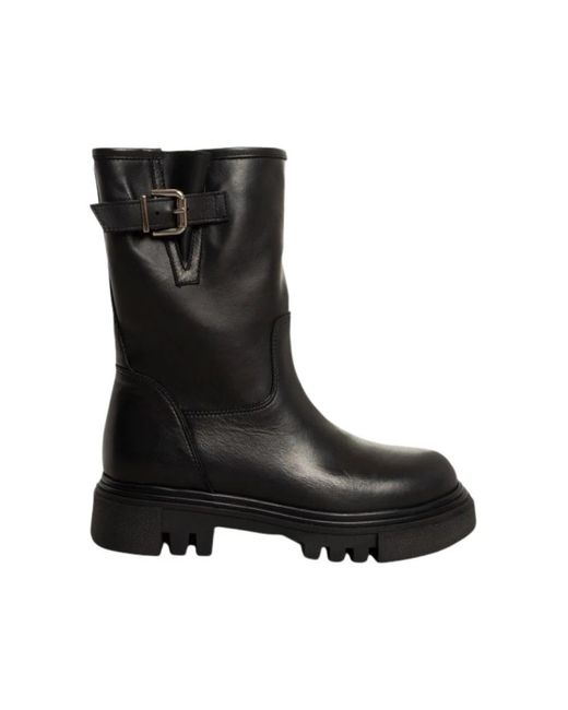 Evaluna Anfibio Biker Boot in het Black