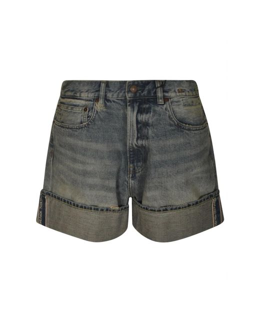 Denim shorts R13 de color Gray