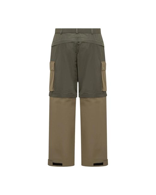 Moncler Green Straight Trousers for men