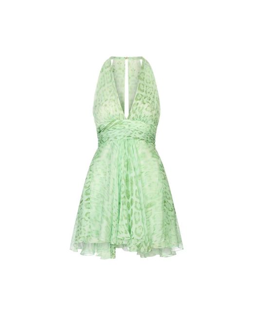 Roberto Cavalli Green Short Dresses