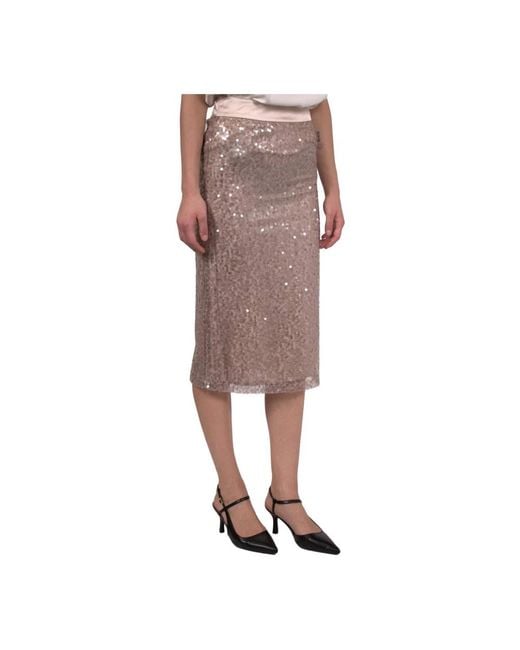 Peserico Gray Midi Skirts