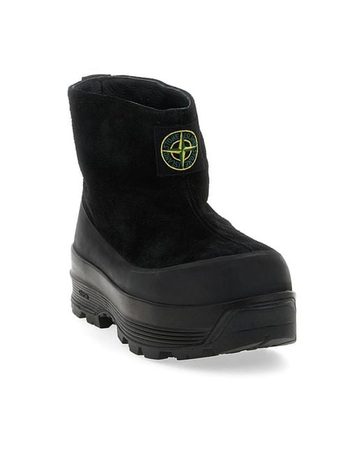 Stone Island Black Winter Boots for men