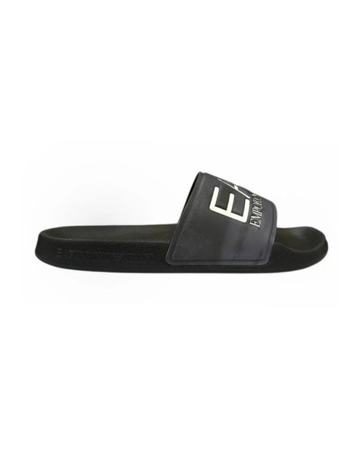 EA7 Schwarze Flip Flops & Slider in Black für Herren