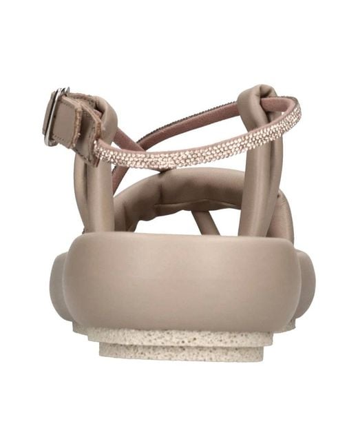 Patrizia Bonfanti Metallic Flat Sandals