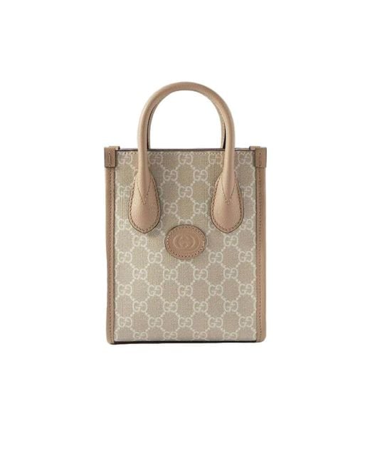 Gucci Natural Gg Supreme Retro Mini Tote
