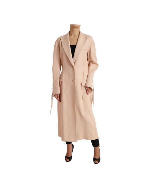 Dolce & Gabbana Natural Single-Breasted Coats