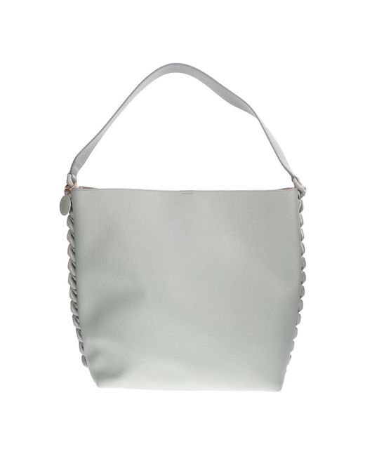 Stella McCartney White Grüne schultertasche für gehobenen stil
