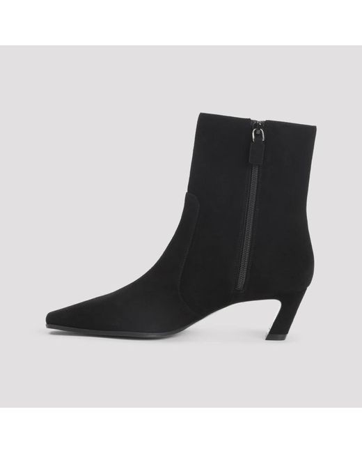 Stuart Weitzman Zip Bootie Met 5Cm Hakhoogte in het Black