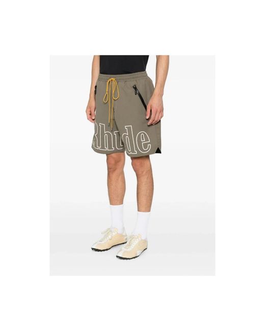 Rhude Logo Track Short in het Gray voor heren