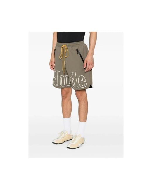 Rhude Logo Track Short in het Gray voor heren