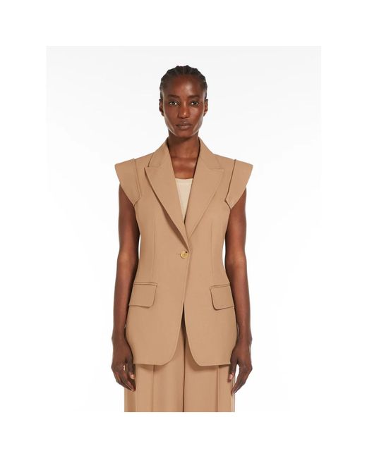 Max Mara Jassen ,Bruin ,Kameel Bergamo Stijlvol Modieus Jurk in het Natural