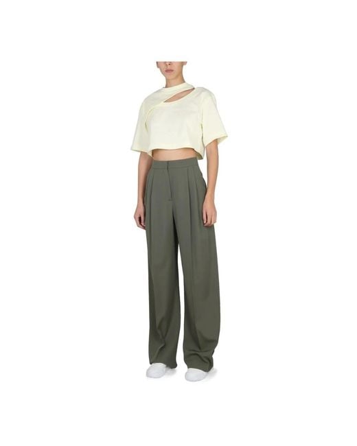 McQueen Green Wide Trousers