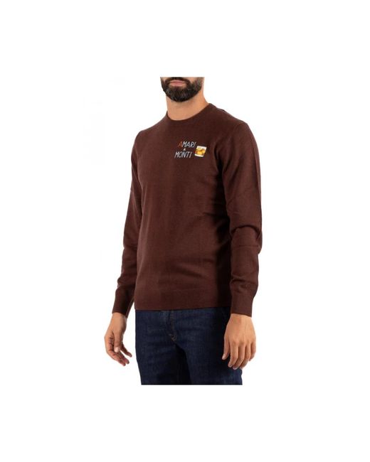 Mc2 Saint Barth Purple Round-Neck Knitwear for men