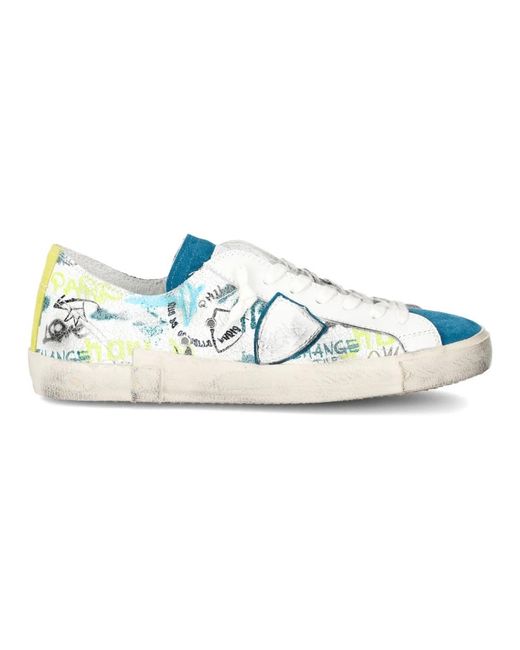 Philippe Model Blue Sneakers for men