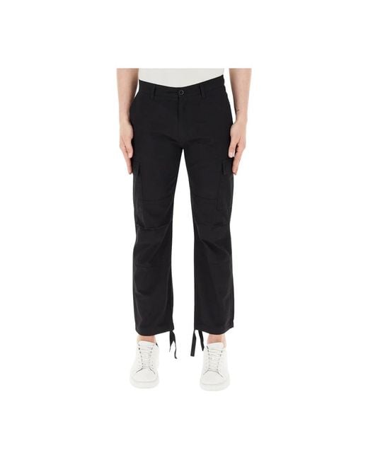 ARMANI EXCHANGE Black Straight Trousers for men