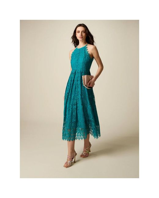 Midi Dresses Oltre de color Blue