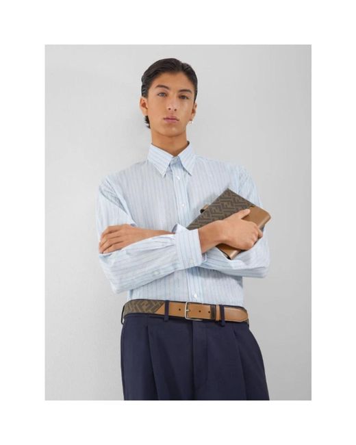 Fendi Blue Formal Shirts for men