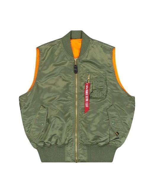 Alpha Industries Green Vests for men