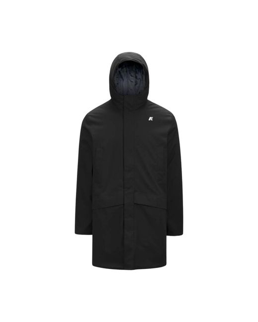Parkas di K-Way in Black da Uomo