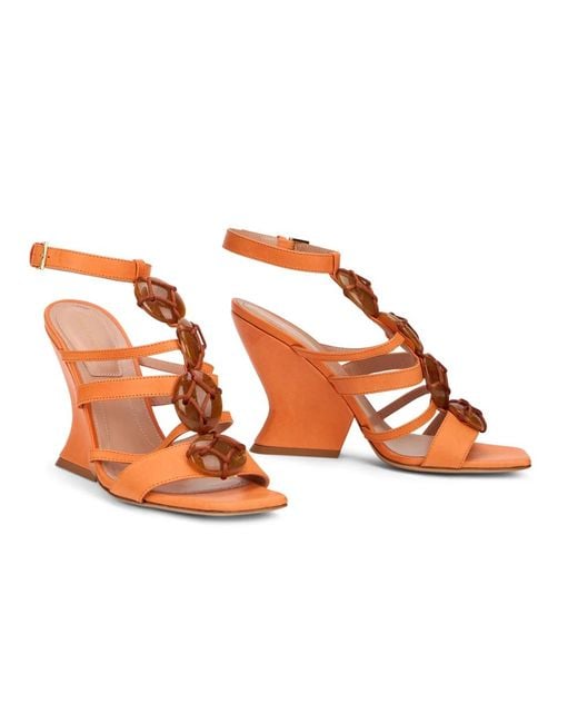 Alberta Ferretti Brown High Heel Sandals