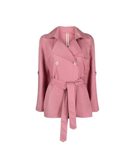 Fay Pink Trench Coats