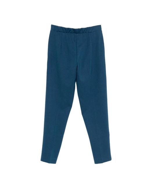 Le Tricot Perugia Blue Tapered Trousers