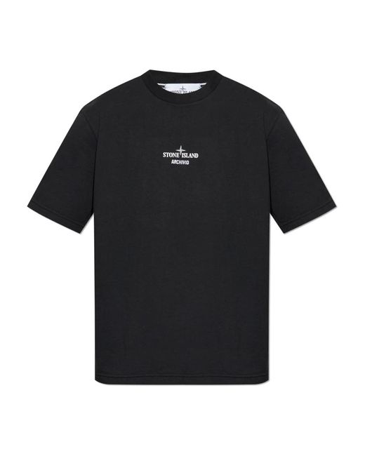 Stone Island Men's Black T-Shirts