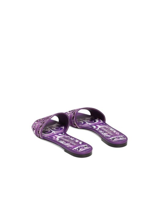 Dolce & Gabbana Purple Sliders
