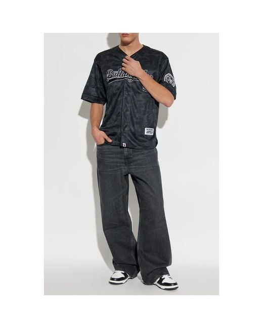 A Bathing Ape Black Short Sleeve Shirts for men
