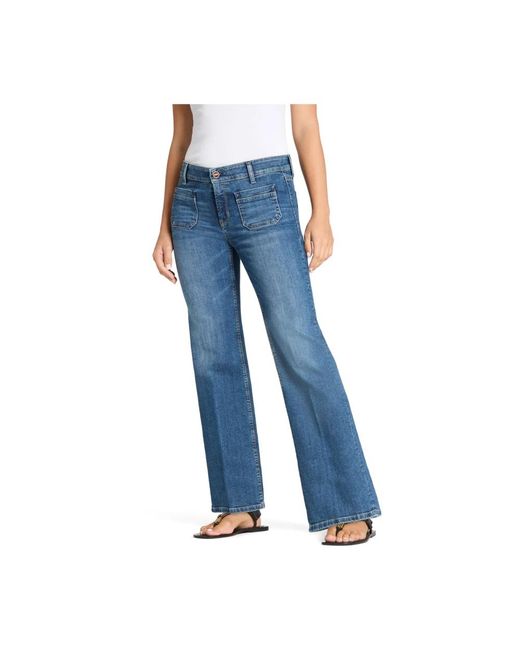 Cambio Blue Bootcut Jeans