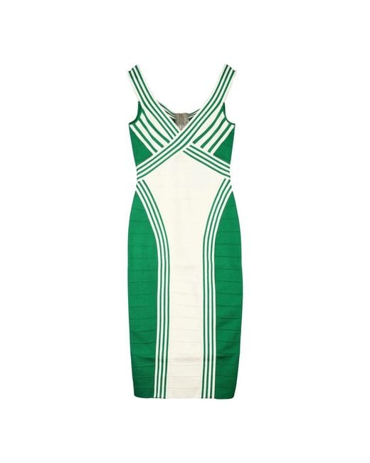 Elisabetta Franchi Green Knitted Dresses