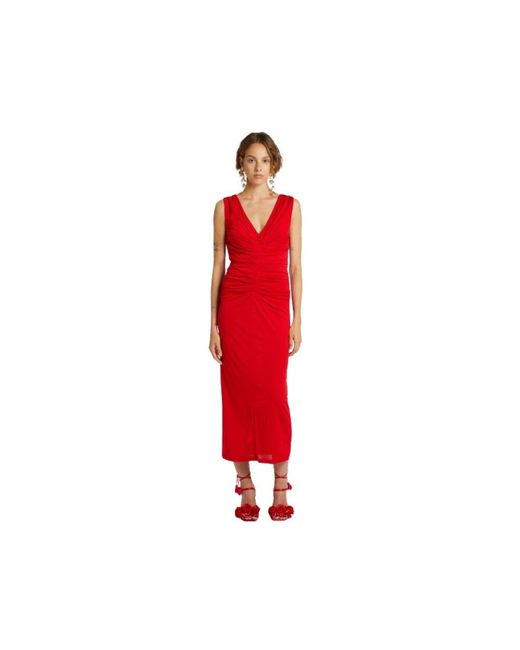 Marella Red Jerseykleid Mit Array-Design