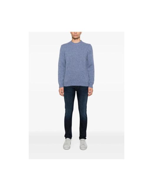 Fedeli Blue Cashmere Knitwear for men