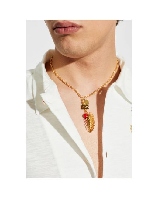 DSquared² Metallic Necklaces for men