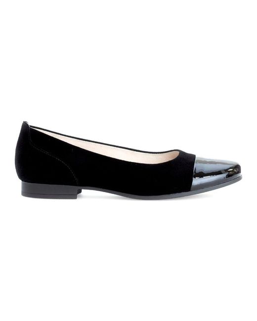 Gabor Black Schwarze lederschuhe retro-stil