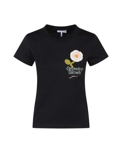Ganni Black T-Shirts